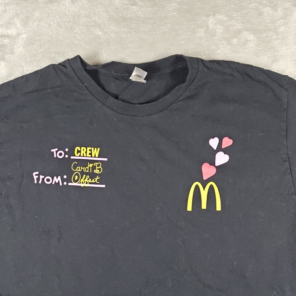 McDonalds Shirt Men Large Cardi B Offset Crew Collaboration Limited Edition 2023